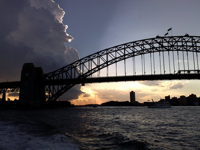 Sydney Harbour Bridge looking ominous