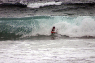 Bodyboard in surf